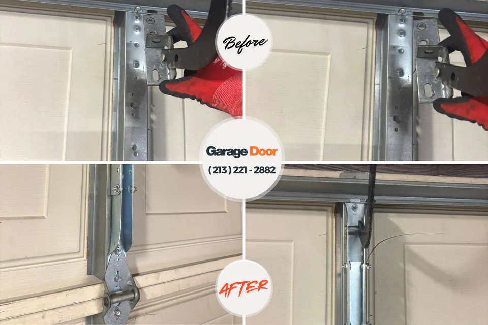 Before and after: garage door repair Captain Cook, HI